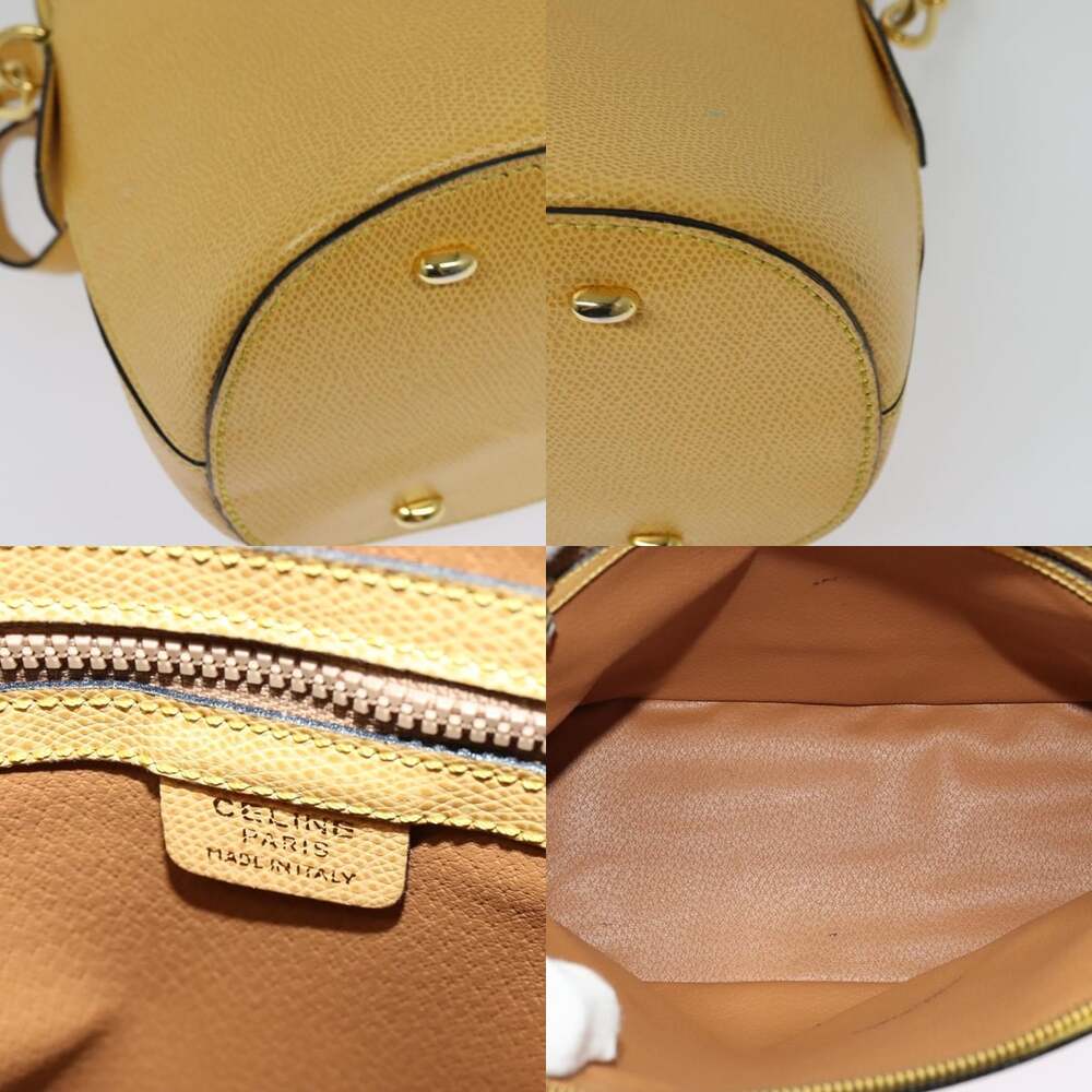 CELINE Hand Bag Leather Yellow Gold - Picture 11 of 12